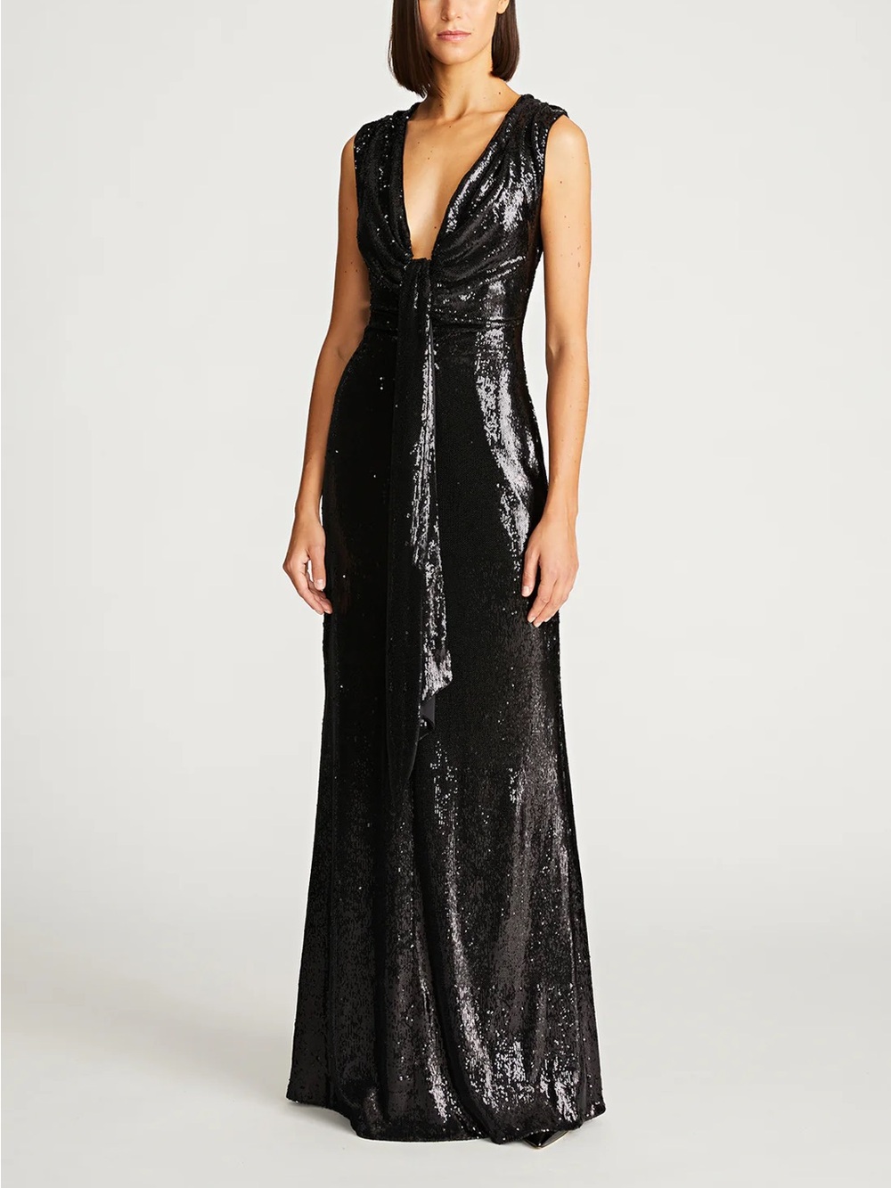 HALSTON MAGDALENA GOWN IN SEQUIN SIZE 2